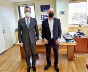 Συνάντηση συνεργασίας του Βουλευτή Π.Ε Κοζάνης Στάθη Κωνσταντινίδη με τον Υφυπουργό Περιβάλλοντος και Ενέργειας, Γιώργο Αμυρά
