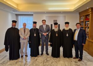 Συνάντηση του Υπουργού Παιδείας, Θρησκευμάτων και Αθλητισμού Κυριάκου Πιερρακάκη με τον Σεβασμιώτατο Αρχιεπίσκοπο Κρήτης κ. Ευγένιο