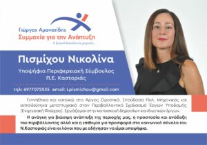 Πισμίχου Νικολίνα | Υποψήφια Περιφερειακή Σύμβουλος Π.Ε. Καστοριάς