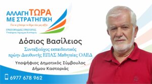 Δόσιος Βασίλειος | Υποψήφιος Δημοτικός Σύμβουλος Δήμου Καστοριάς
