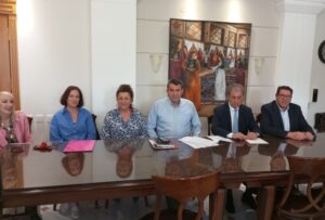 Υπογραφή Σύμβασης 2.054.725,70€ για την Ενεργειακή Αναβάθμιση του Νοσοκομείου, παρουσία του Περιφερειάρχη Δυτ. Μακεδονίας Γιώργου Αμανατίδη.