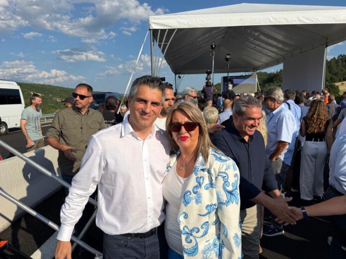 Η Βουλευτής Καστοριάς Μαρία Αντωνίου στα εγκαίνια του Αυτοκινητόδρομου Κεντρικής Ελλάδας Ε65